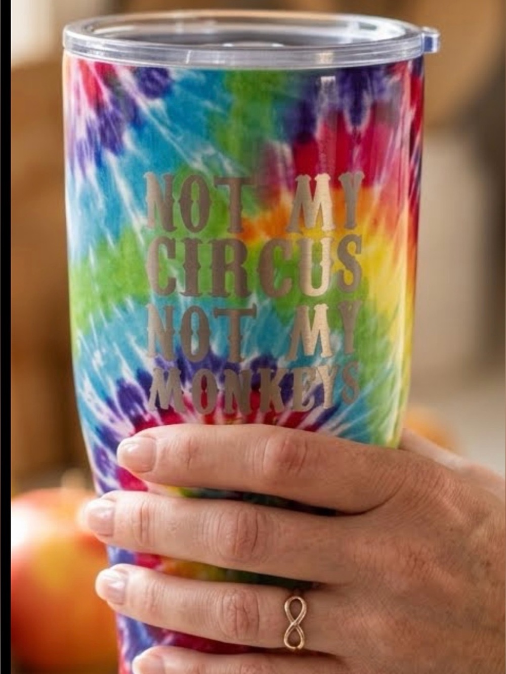 Piper Lou Not My Circus Not My Monkeys 27 ounce Tumbler Cup